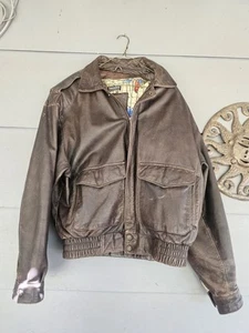 Vintage Wilson Adventure Bound Leder Bomberjacke Herren M Braun Thinsulate P2 - Bild 1 von 17