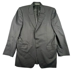 HICKEY FREEMAN MADISON Blazer Mens 42L Loro Piana Super 130's Wool Black Jacket - Picture 1 of 17