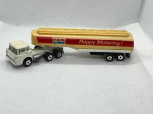 Vintage Die Cast  Semi Truck with Exxon Trailer Happy Motoring Yatming Hong Kong - Picture 1 of 5