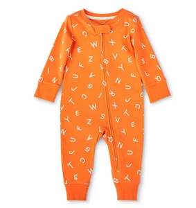 Baby Alphabet Print Front Reißverschluss Langarm Pyjama-Christian Robinson-0-3M-S736 - Bild 1 von 5