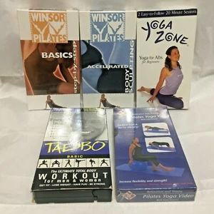 5 Fitness / Workout / Yoga VHS tapes !! - Picture 1 of 2