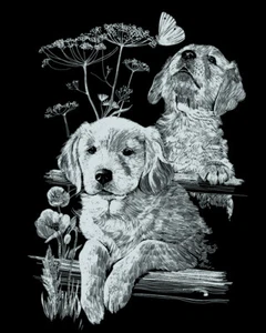 Imagen rascadora "Labrador", plata, 20 x 25,2 cm - Imagen 1 de 2