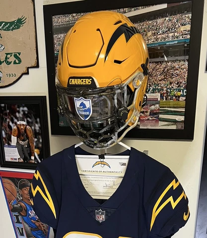 Los Angeles Chargers Custom Color Rush Full Size Speedflex Helmet Youth XL Cover