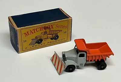 vintage 1963 MATCHBOX 16C SCAMMELL MOUNTANEER SNOWPLOUGH Original Style D Box - Image 1 of 4