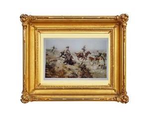 Charles Russell Jerked Down 1907 Cattle American Wild West 11x9" Art Print - Picture 1 of 8