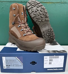 Haix Desert Boots Size 10M High Liability Suede Leather Combat British Army NEW - Picture 1 of 8