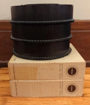 Lot of 5 Vintage Keystone Focal Rotary 80 Slide Tray for Kodak Carousel Eastman - Image 1 of 2