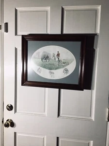 equestrian signed print 1986 framed perfect condition By Nigel Hemming 21x17 - Picture 1 of 6