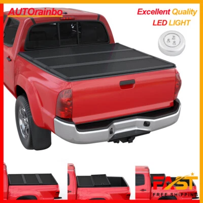 Cubierta rígida triple pliegue 6 ft 73,5" FRP para Toyota Tacoma 2005-2015 plataforma de camioneta Foto 1 de 4