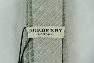 Corbata ajustada Burberry London sólida 57 % lino 43 % seda $150 nueva con etiquetas auténtica Foto 1 de 4