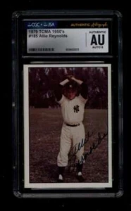 TCMA 1979 década de 1950 #185 Allie Reynolds clasificación JSA 8 casi nuevo/como nuevo Yankees 1315 - Imagen 1 de 2