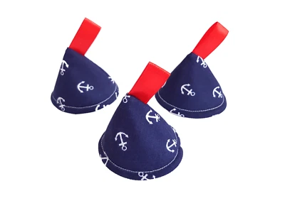 SMALL FACE WORLD Pee Pee Teepee x3 / Wee Stop Cones Teepees / Boy Baby Shower / Anchors Nautical