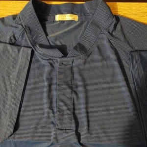 Mens Coofandy Blue Striped Polo Short Sleeve Polo Polyamide Spandex Size XXL - Picture 1 of 10