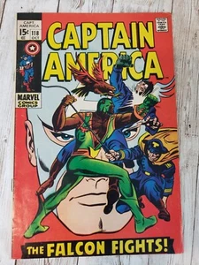 Captain America #118 Marvel Comics 1969 - 2nd Appearance of Falcon - Sharp Copy - Picture 1 of 10