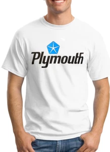 Classic Plymouth Logo 100% Cotton T-Shirt - 426/Hemi/Mopar/440/383/Muscle - Picture 1 of 5