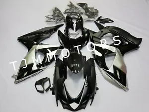 For GSXR1000 2009-2016 Black Silver ABS Injection Mold Bodywork Fairing Kit Cowl - Bild 1 von 4