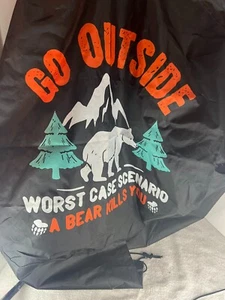 Go Outside Worst Case Scenario a Bear Kills You Rv Spare Tire Cover, Camper 15" - Picture 1 of 2