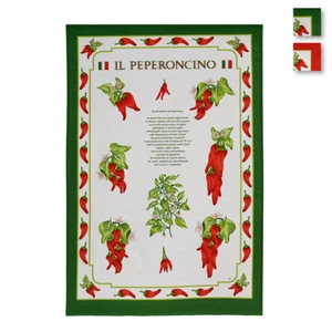 Strofinaccio cucina Asciugapiatti Il Peperoncino in Puro cotone U058 - Foto 1 di 9