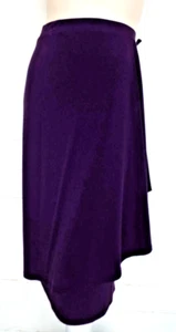 Carol Wior Medium Royal Purple Sarong Wrap Style Stretch Cover-up Skirt Vintage - Picture 1 of 4