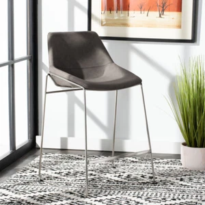 SAFAVIEH Alexis Mid-Century Counter Stool | Ash / Silver | - Picture 1 of 12