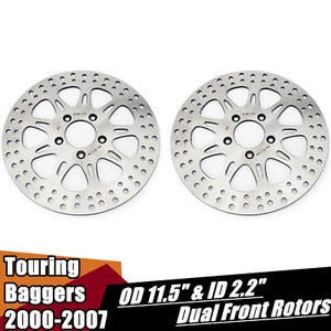 2X 11.5" Front Brake Rotors for Harley Touring FLHTC Electra Glide Classic 04-07 - Picture 1 of 6