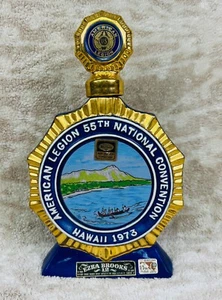 🌺🌺🌺Ezra Brooks Whiskey American Legion Decanter Hawaii 55th 1973 EMPTY🌺🌺🌺 - Picture 1 of 11