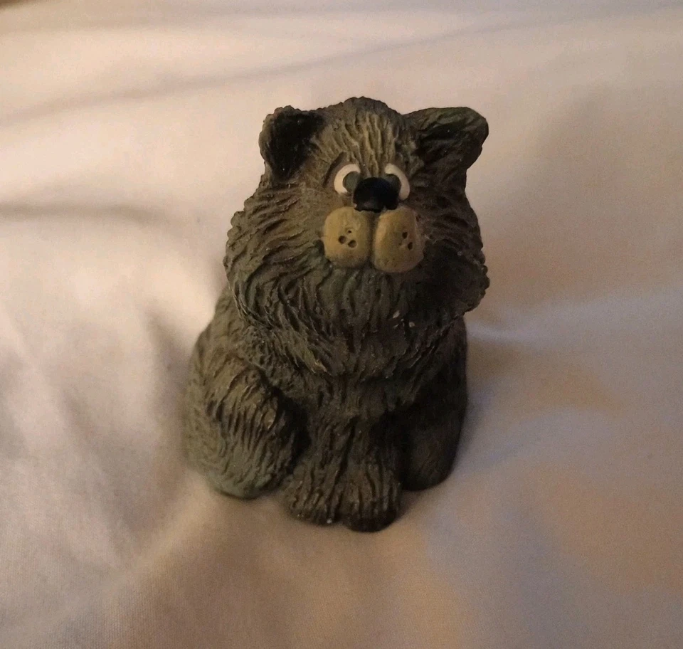 Russ Berrie Kathleen Kelly #1220 Fat Cat Kitty резиновая фигурка синий серый фигурка - Изображение 1 из 3