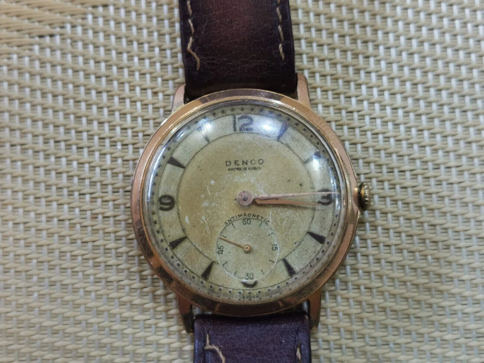 Reloj vintage RARO CHAPADO EN ORO HOMBRE DENGO ANKER Foto 1 de 4