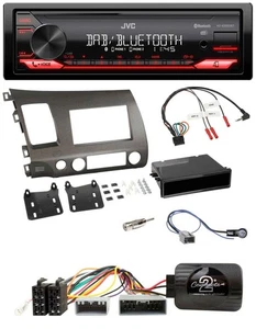 JVC Bluetooth USB DAB Lenkrad Autoradio für Honda Civic Hybrid 2006-2010 anthraz - Bild 1 von 10