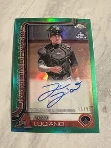 2025 Topps Pro Debut Ivan Luciano On Card Auto Green /99 #PDC-60 Read - Bild 1 von 3