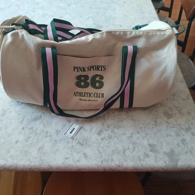 Victoria's Secret ROSA Dormitorio Bolso de Lona Bolso de Mano con Correas Ajustables NUEVO Foto 1 de 4