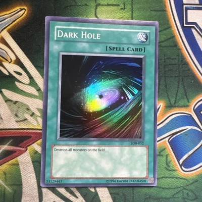 Yugioh! Dark Hole LOB-052 Super Rare Unlimited NM - Image 1 of 2