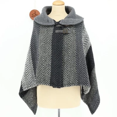 John Branigan Tejedores Espiga Lana Alpaca Poncho Capa Mantón Hecho a Mano Irlanda Foto 1 de 4