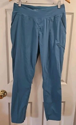 Calça de tornozelo feminina DYNAMA 2 Mountain Hardwear nova com etiquetas AZUL M REG UPF 50 US$ 79 - Imagem 1 de 4