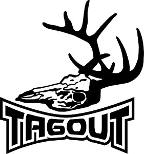 Tagout Deer Bow Gun Hunting Skull Car truck Window Vinyl Decal Sticker - Bild 1 von 2