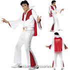CL470 Elvis Presley Red Flare Rock & Roll 50s Mens Adult Fancy Dress Costume