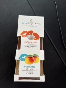 NIB Spascriptions Lip Therapy Kit Exfoliating Lip Scrub & Soothing Lip Collagen - Picture 1 of 6
