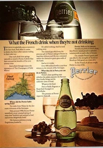 PRINT AD 1977 Perrier What French Drink When They're Not Drinking UK 8.5 x 11 - Picture 1 of 1