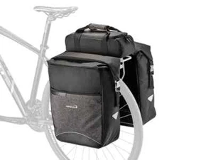Ibera Bike MIK Panniers Bag Clip-On Triple Bags Built-in Ebike Battery Holder - Picture 1 of 8