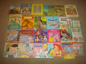 Vintage Kids Book LOT Little Golden Super Shape Disney Princess Berenstain Bears - Picture 1 of 12