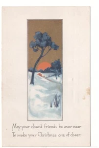 May Your Closest Friends Be Near, Christmas Cheer, Antique Greetings Postcard - Picture 1 of 2