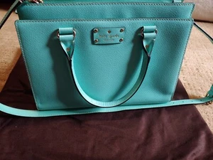 Kate Spade Wellesley Durham Leather Satchel Shoulder Bag (Bud Green) - Picture 1 of 11