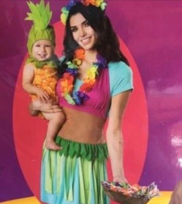 Hawaiian Hula Dancer Luau Halloween Costume Women Cosplay Adult One Size New - Image 1 of 3