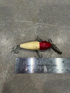 Vintage South Bend Surf-Oreno Wood Surface Lure Red /White 3" - Picture 1 of 4