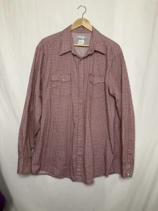 Wrangler Pearl Snap rotes Langarmhemd Herren Größe 2XL - Bild 1 von 3
