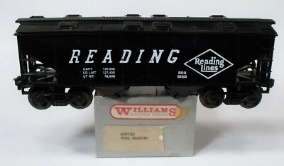 NIB WILLIAMS 201 BLACK COVERED HOPPER READING LINES 09300 Never Run C9 SHELVED - Image 1 of 4