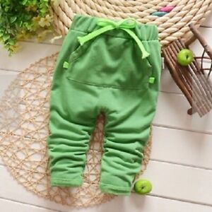 1-4T Kids Baby Boy Solid Pure Cotton Trousers Toddler Casual Slim Long Pants