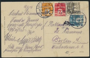DENMARK. 1913. PPC from Gudhjem, BORNHOLM to Berlin, GERMANY (PK1375) - Picture 1 of 2