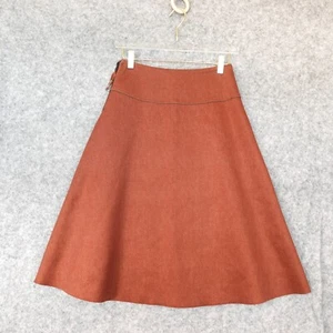 HD in Paris A line Skirt 0 XS Terracotta Flare Boho Brown Indie ANTHROPOLOGIE - Picture 1 of 14
