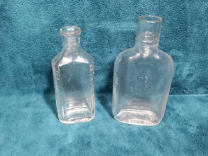 Owens Bottle Co 3oz & Castor Oil 4oz Antique Medicine Bottles (Lot of 2) - Picture 1 of 6